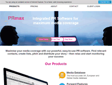 Tablet Screenshot of prmax.co.uk